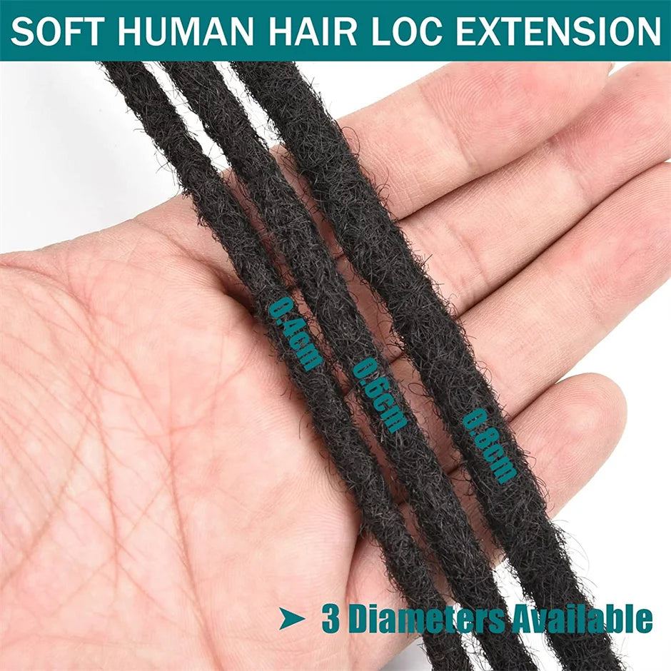 0.4cm Loc Extension Human Hair 8 inch 40 Strands