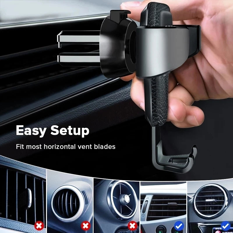 Gravity Car Holder For Phone Air Vent Clip Mount Mobile