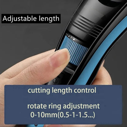 Kemei 0.5-10mm Adjustable Beard Hair Clipper Face Hair Cutting Machine