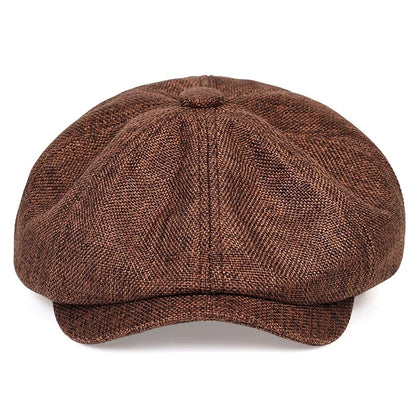 New Men Casual Newsboy Hat Spring Sumoctagonal Cap