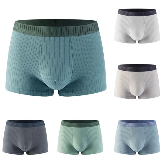 High Quality 100% Cotton Men's Underwear Antibacterial Boxer