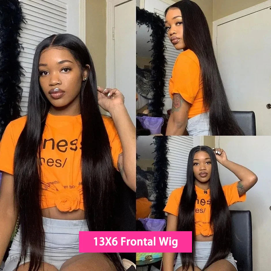 Wear Go Glueless Wig 30 34 Inch Bone Straight 13x6 HD