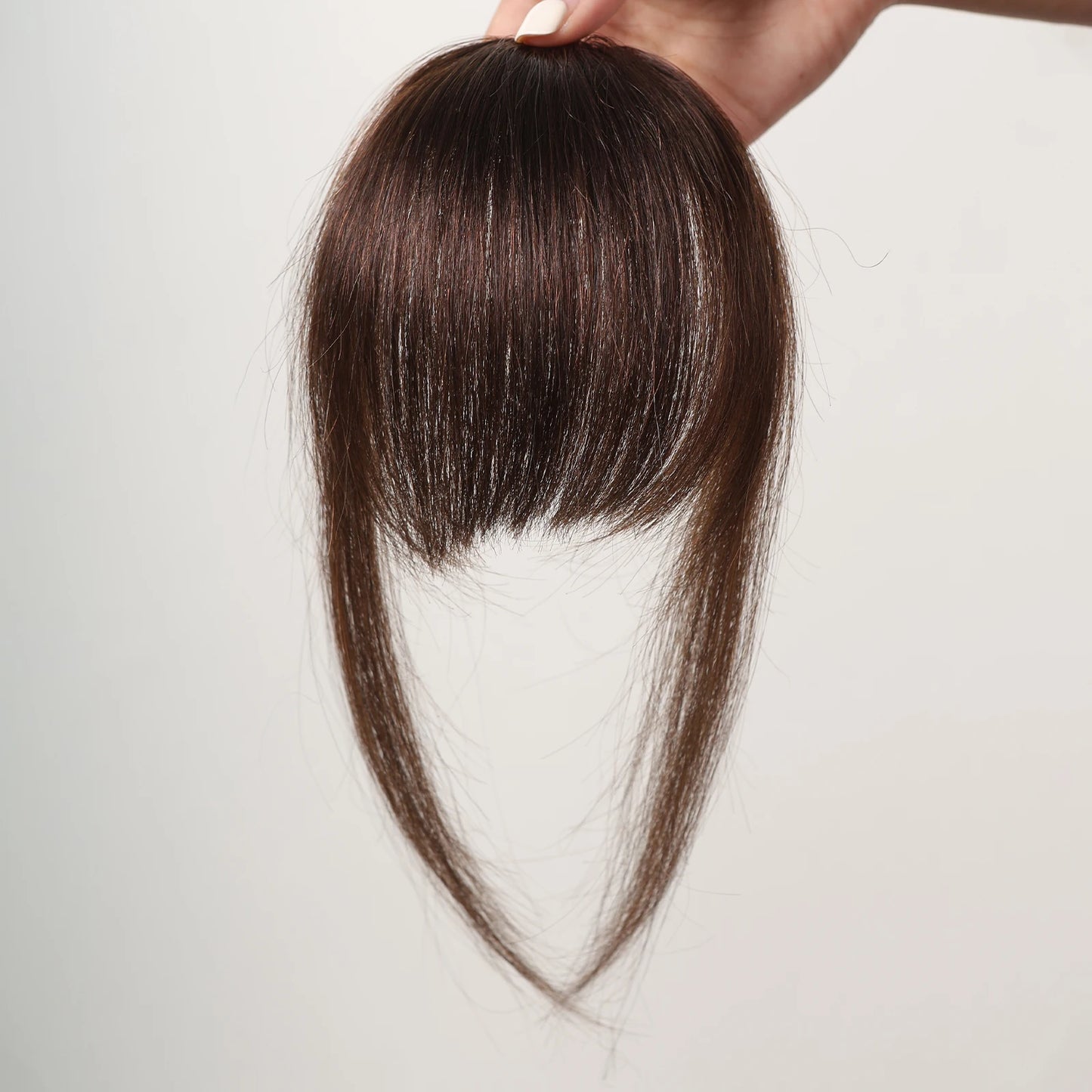 100% Human Hair Bangs Natural Brown Wispy Bang Hair
