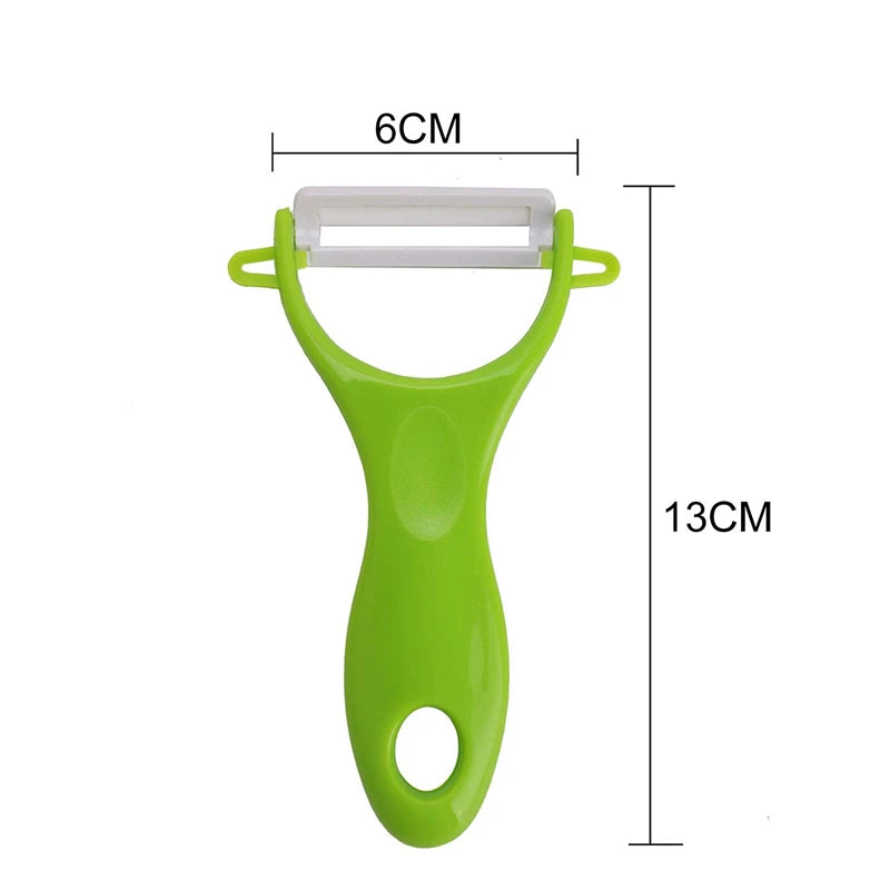 LMETJMA Ceramic Peeler 4 Color Vegetable Fruit Peeler