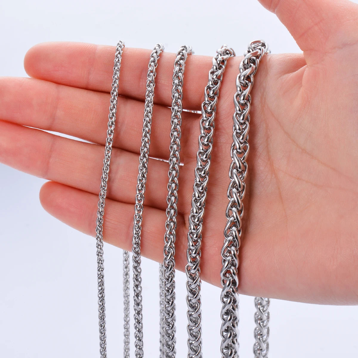 1 piece Width 2.5mm/3mm/4mm/5mm/6mm Keel Link Chain Necklace For Men Women Stainless Steel Chain Necklace