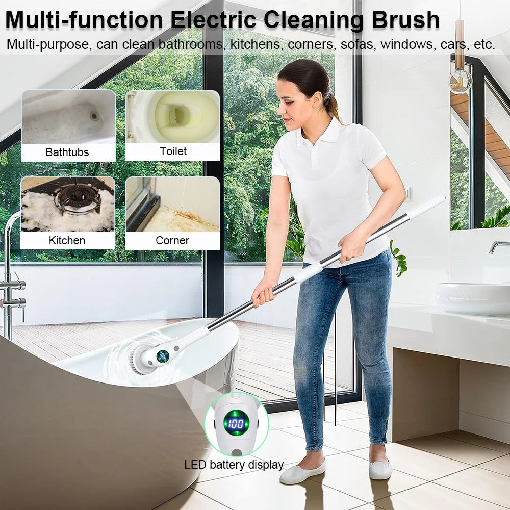 Electric Cleaning Brush For Bathroom Kitchen Windows Toilet