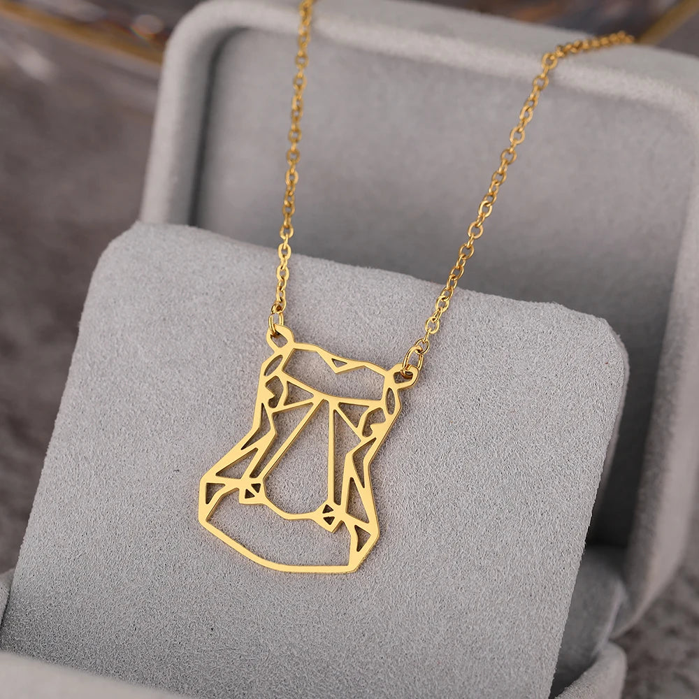 Stainless Steel Necklaces Ballerina Heart Unicorn Crystal
