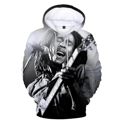 2024 Men's Pullover Bob Marley Personality Printed