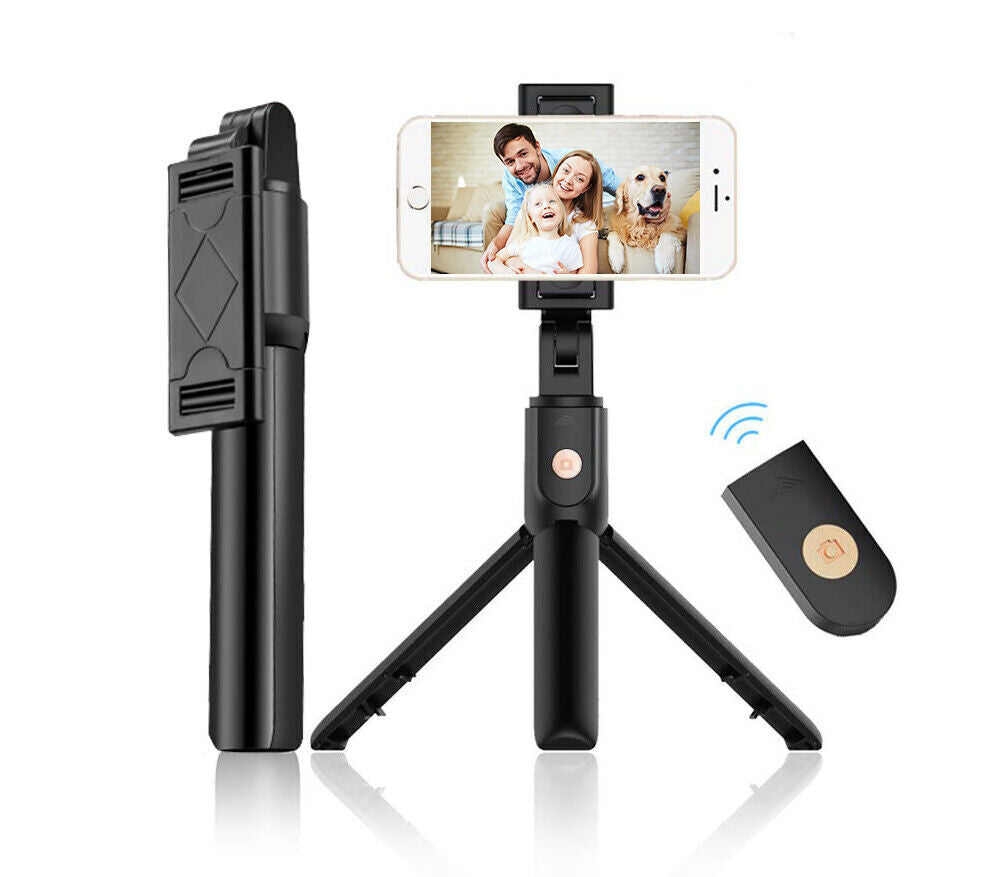 Bluetooth Selfie Tripod Telescopic Stick Remote